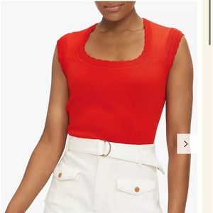 NWT Ted Baker Staciey scallop detail knitted top